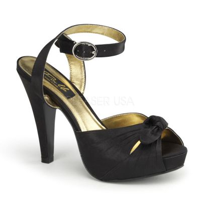 4 1 2 inches Heel 1 inches Hidden P F Peep Toe Ankle Wrap Sandal W Bow
