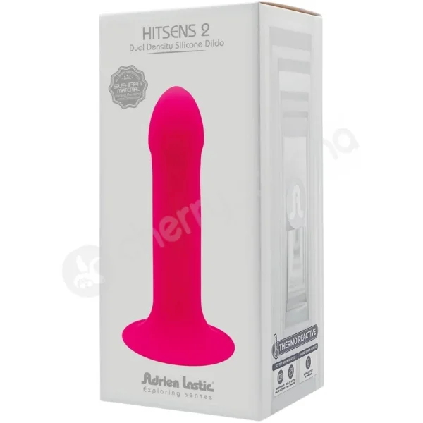 Adrien Lastic Hitsens 2 Pink 6.5" Dual Density Silicone Dildo