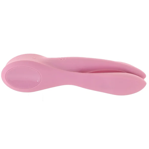 Satisfyer Threesome 1 Rechargeable Waterproof 12-Function Dual Stimulation Vibrator - Pink