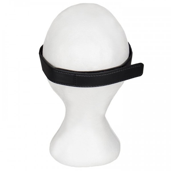 Bondara Black Faux Leather Blindfold with Ball Gag — image 4 of 4
