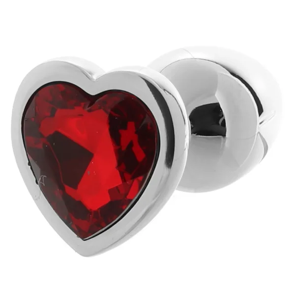 Adam & Eve Small Red Heart Gem Anal Plug
