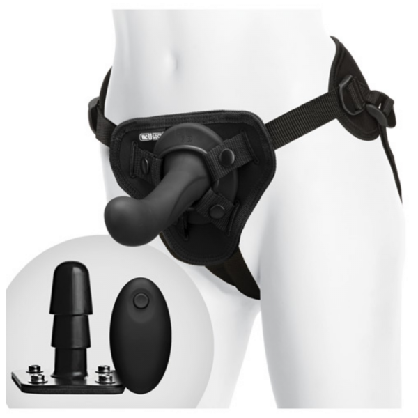 Doc Johnson Vac-U-Lock G Spot Vibrating Pleasure Set - Black