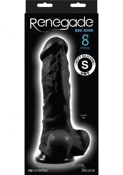Renegade Big John Dildo Black 9.4 inches