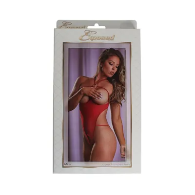 Ms Mesh Cupless Crotchless Teddy Rd Lx