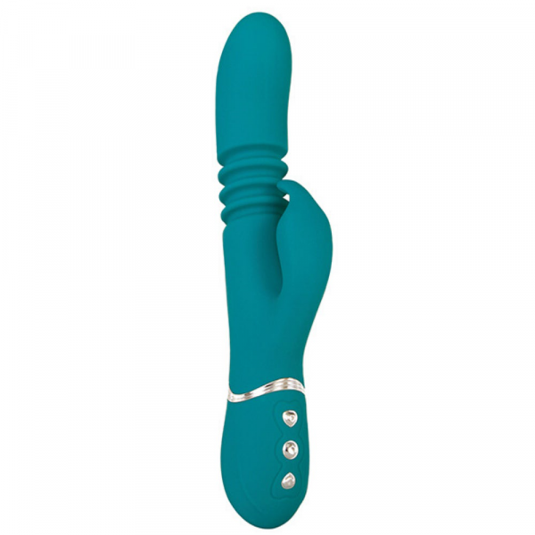 Adam & Eve Eve's Rechargeable Thrusting Rabbit - Green — image 11 of 25