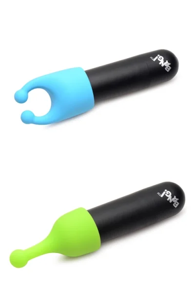Bang 3" Rechargeable Bullet Vibe with 4 Glow-In-The-Dark Attachments