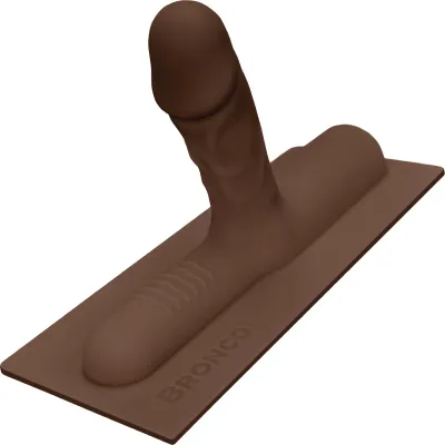 The Cowgirl Bronco Silicone Realistic Penis Attachment Chocolate