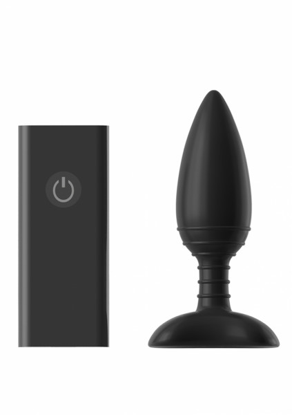 ACE LARGE Remote Control Vibrating Butt Plug - Black - Vibrating Anal Plug