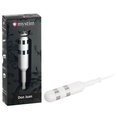 Mystim Don Juan White Anal Vaginal Probe with E Stim