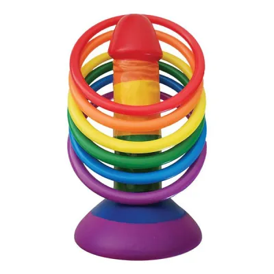 Hott Products Rainbow Pecker Party Ring Toss