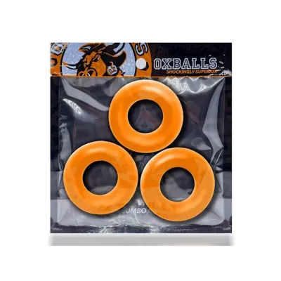 Fat Willy 3 pack Jumbo Cockrings Orange