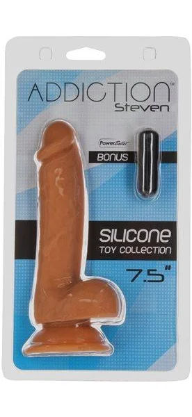 Addiction 100% Silicone Steven 7.5in Caramel