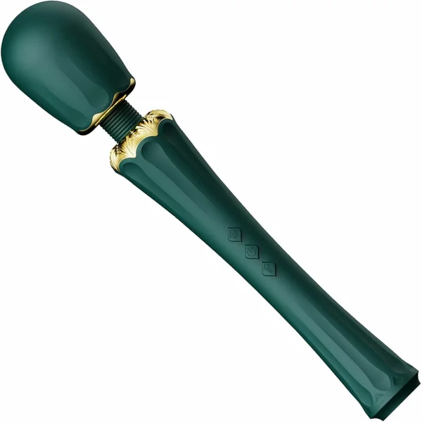 Kyro Vibrating Wand Massager in Turquoise Green by Zalo