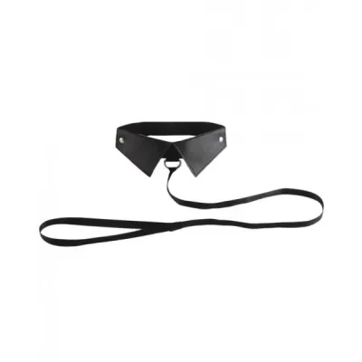 Ouch Classic Collar With Leash Black