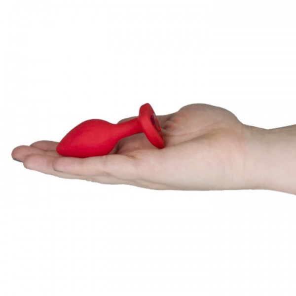 Bejewelled Red Heart Jewelled Butt Plug – 2.5, 3 or 3.5 Inch — image 4 of 6