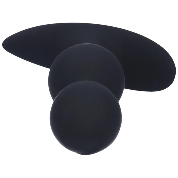 Bulbed Silicone Anal Plug with Stainless Steel Ball