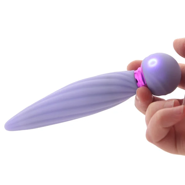 Sugar Pop Twist Rechargeable Silicone Gyrating Insertable Vibrator - Purple