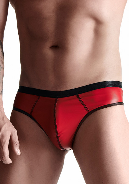 Wetlook Men's brazilian style briefs - Red - Men