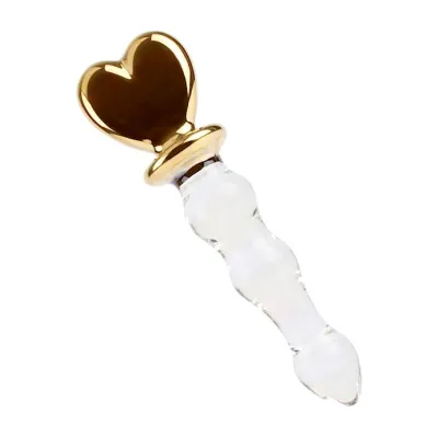 Lucent Heart Of Gold Glass Massager