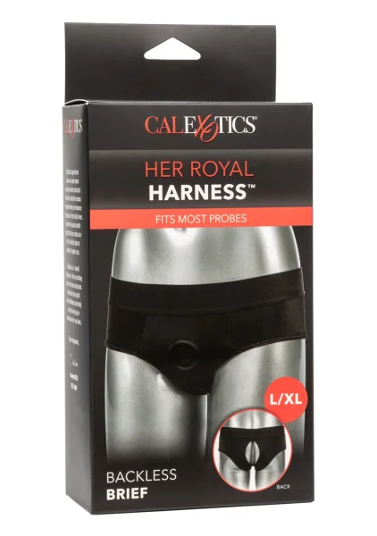 Her Royal Harness Backless Brief  Strap-On Harness by CalExotics - 2 X-Large / 3X-Large