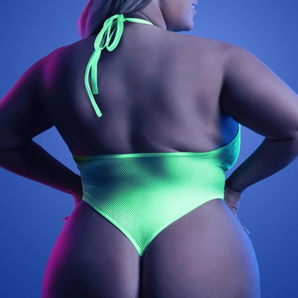 Fantasy Lingerie Glow Nocturnal Halter Teddy