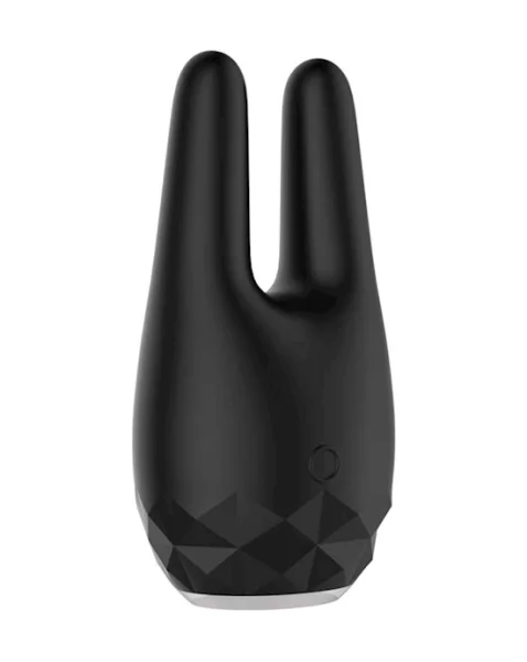 Diamonds - The Countess Mini Rabbit Ears Massager (Black)