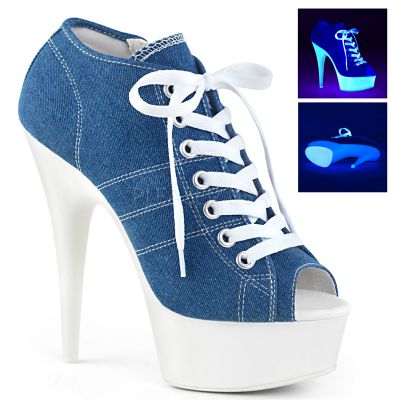 6 inches Heel 1 3 4 inches PF Open Toe Sneaker Side Zip