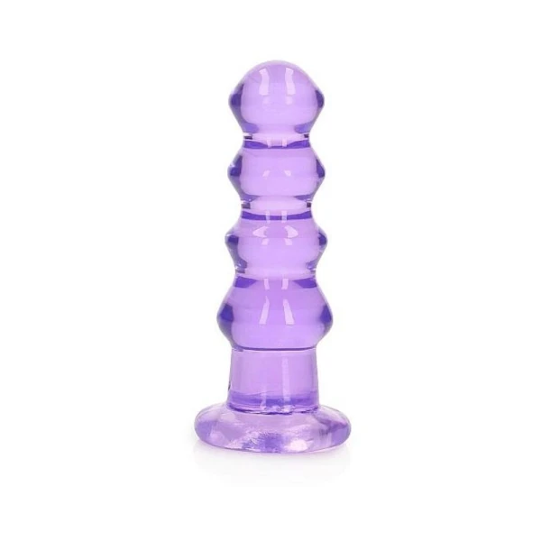 Realistic Dildos: Realrock Crystal Clear Curvy 5.5 In. Dildo/plug Purple
