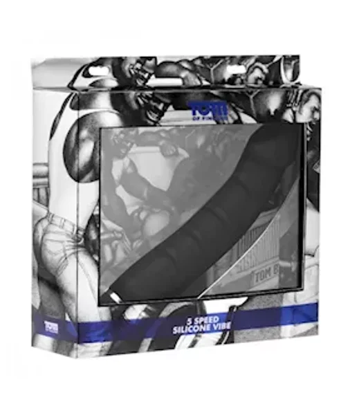 Tom Of Finland 5 Speed Silicone Vibrator - Black — image 5 of 5