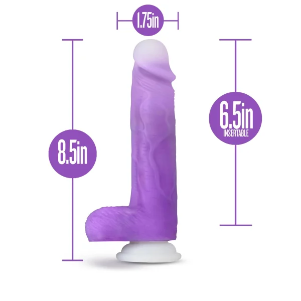Neo Elite - Encore - 8-inch Vibrating Dildo - Purple