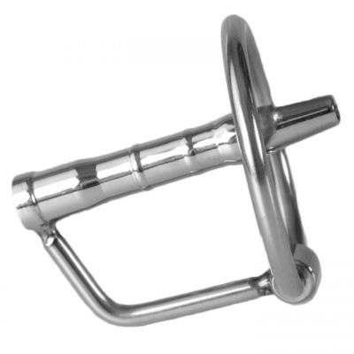 Torment Stainless Steel Through Hole Glans Ring Penis Plug 4cm