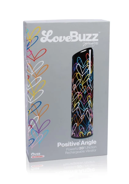 LoveBuzz Positive Angle Rechargeable Waterproof Vibrator By Screaming O - Black