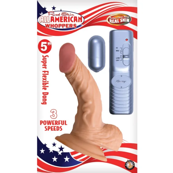 All American 5" Vibrating Dildo