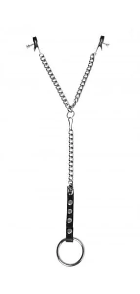 Penitentiary Nipple Clamps and Cockring Set