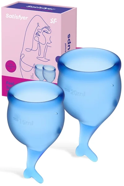 Satisfyer Feel Secure Silicone Menstrual Cups (2 Pce)