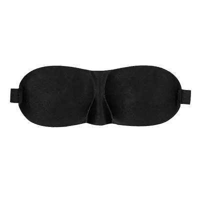 Ouch Black White Satin Curvy Eye Mask