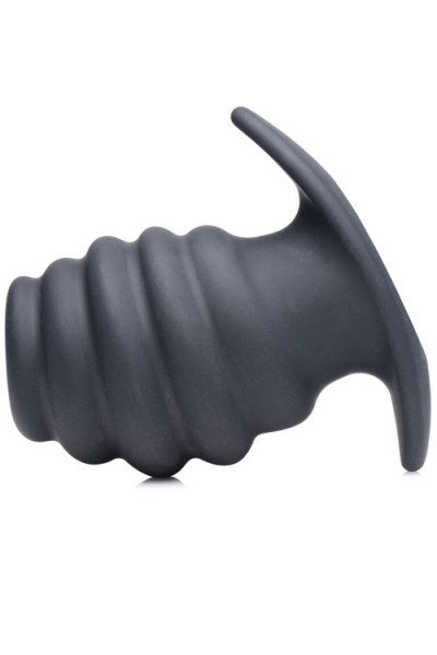 Master Series Ribbed Hollow 3.4" Silicone Butt Plug