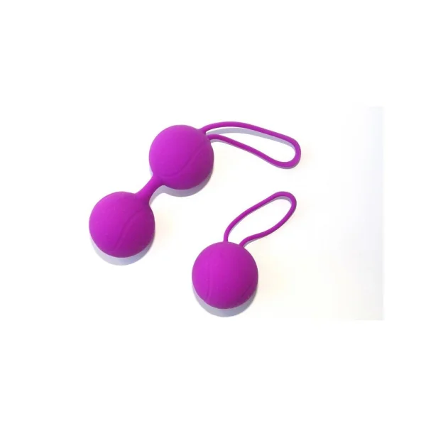 Shibari Pleasure Balls Set Of Two 1 Double Ball 1 Single Ball Purple — image 15 of 19