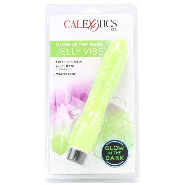 Glow in the dark jelly penis vibe