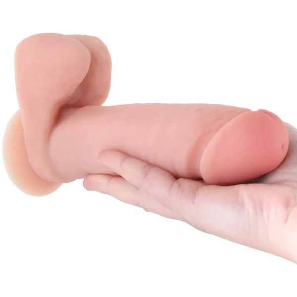 Dr. Skin Dr. Dylan 7" Vibrating Silicone Suction Cup Dildo With Balls & Remote By Blush - Vanilla