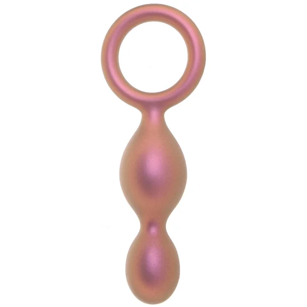 Anal Adventures Matrix Duo Loop Silicone Butt Plug By Blush - Copper
