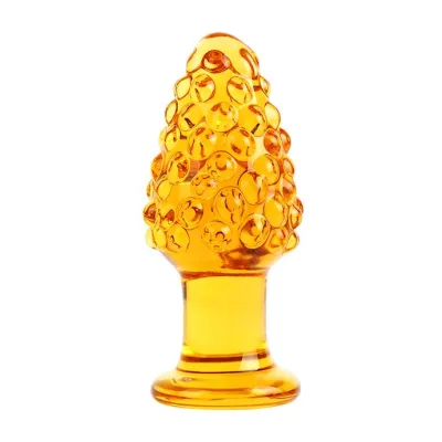 Lucent Textured Glass Butt Plug