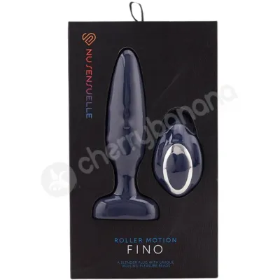 Nu Sensuelle Blue 4 Fino Roller Motion Anal Plug With Vibrating Remote Control