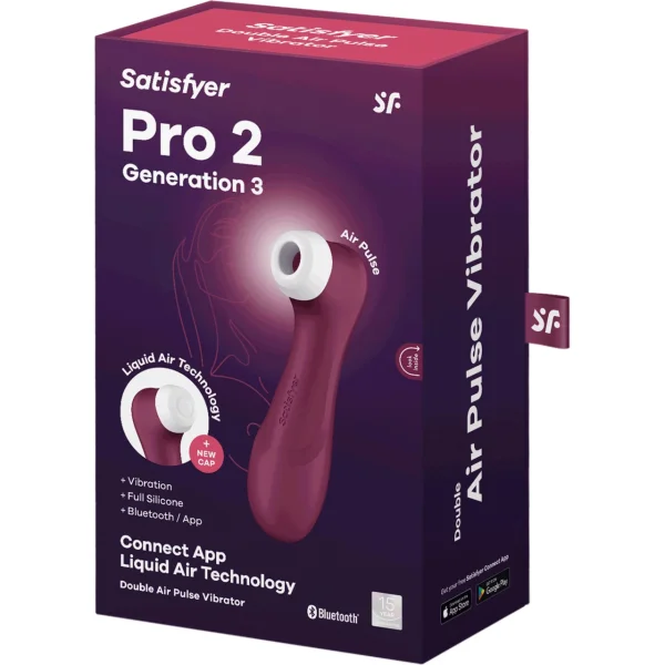 Satisfyer Pro 2 Generation 3 App Enabled Pressure Wave Rechargeable Waterproof Stimulator