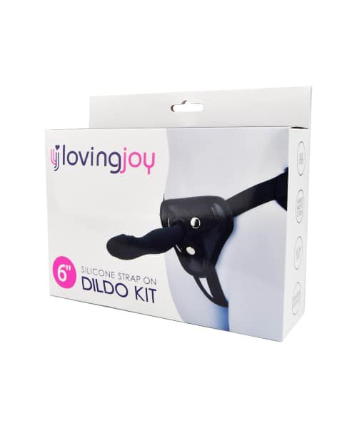 Loving Joy 6 Inch Silicone Strap On Dildo Kit