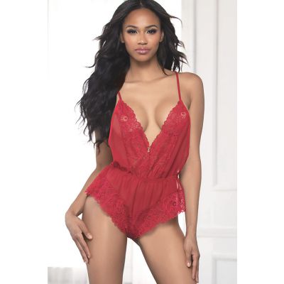 Delicate Play Lace Mesh Romper By Seven Til Midnight