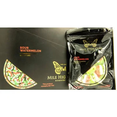 Mile High Cure Hemp Sour Watermelon Gummies 1000mg 20ct Display