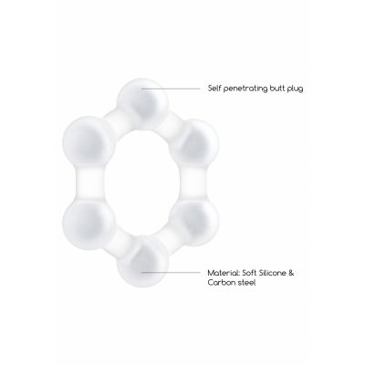 NO 83 Weighted Cock Ring Transparent Vibrating Penis Ring