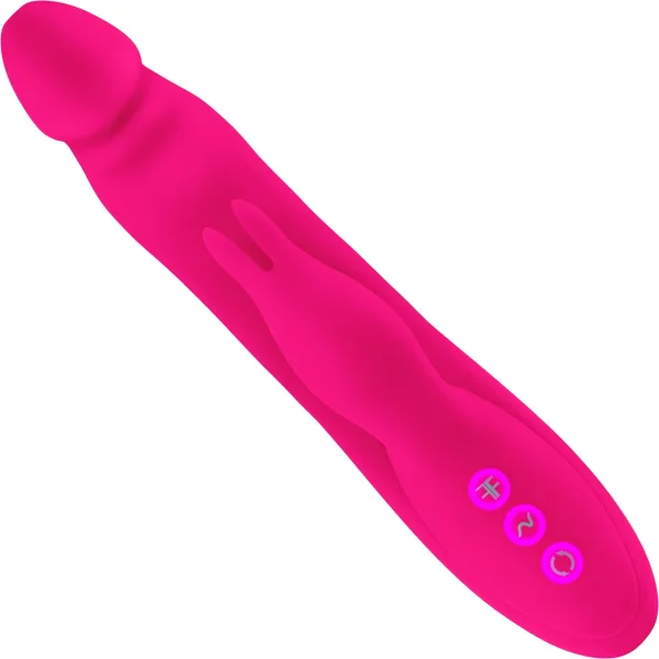 Booster Rabbit Rechargeable Silicone Rotating Dual-Stim Vibrator By FemmeFunn - Pink
