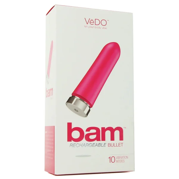 VeDO Bam Rechargeable Bullet Vibrator - 'Hot in Bed Pink'